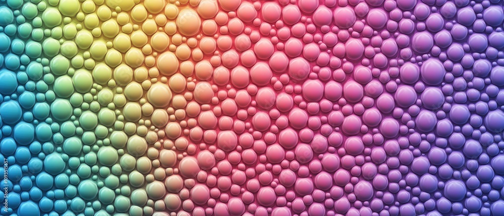 Poster abstract rainbow colored bubble texture pattern