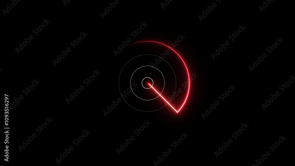 Aufkleber animated radar screen technology. hud signal transmitted neon light searching radar screen and techn