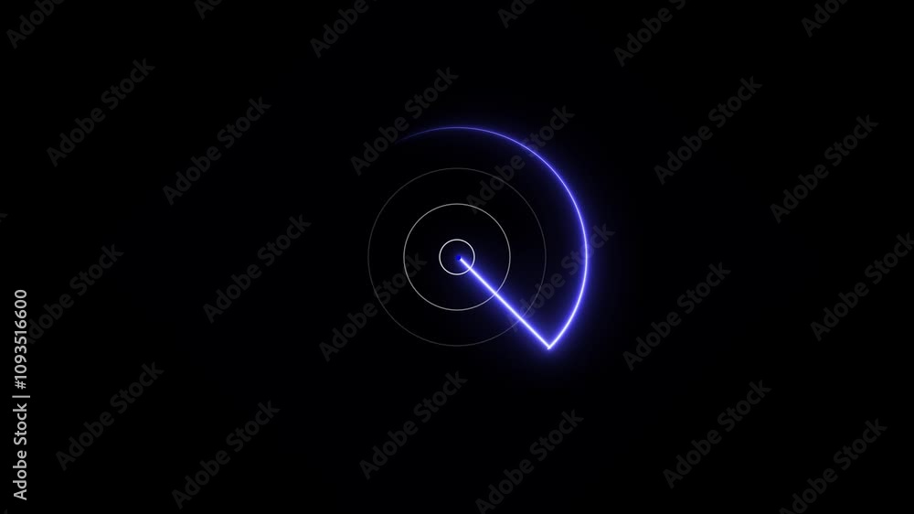 Aufkleber animated radar screen technology. hud signal transmitted neon light searching radar screen and techn