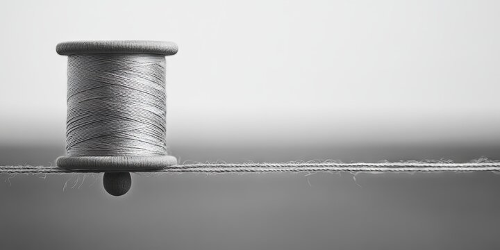 Spool of Thread Hanging on a String - Minimalist Photography
