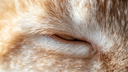 Close Up Of A Ginger Cats Eye And Fur