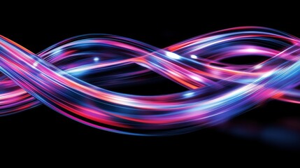 Streaks of Light Painting Across a Black Background