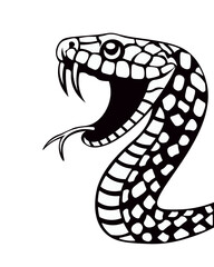 Fototapeta premium Vector illustration of a cartoon snake with its tongue hanging out