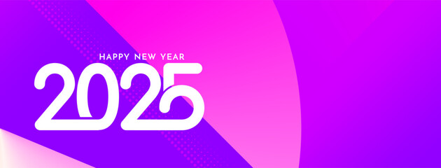 Happy New year 2025 celebration decorative banner design