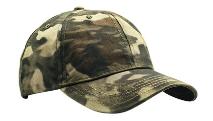Fototapeta premium Close up of a stylish camouflage baseball cap.