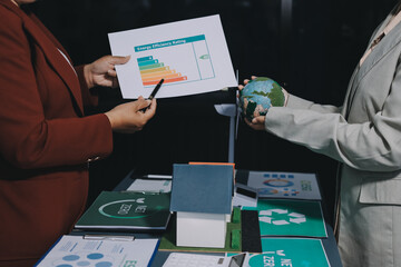 Carbon offset price report CO2 emission. Future growth Net zero waste in ESG ethical SME office...