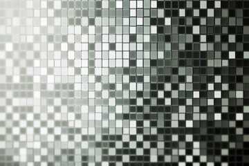 Fototapeta premium A close-up shot of a textured tiled wall in black and white tones