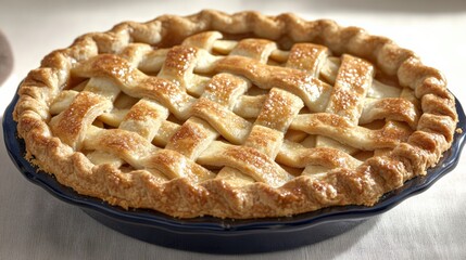 Delicious Homemade Apple Pie with Lattice Crust