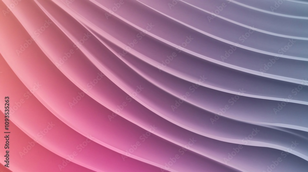 Poster smooth gradient curved lines transition from pink to purple. modern abstract background with wavy pa