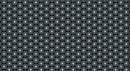 a black and white seamless pattern of a hexagonal metal hexagon