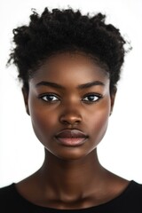 A close-up shot of a person wearing a black shirt, great for editorial or commercial use