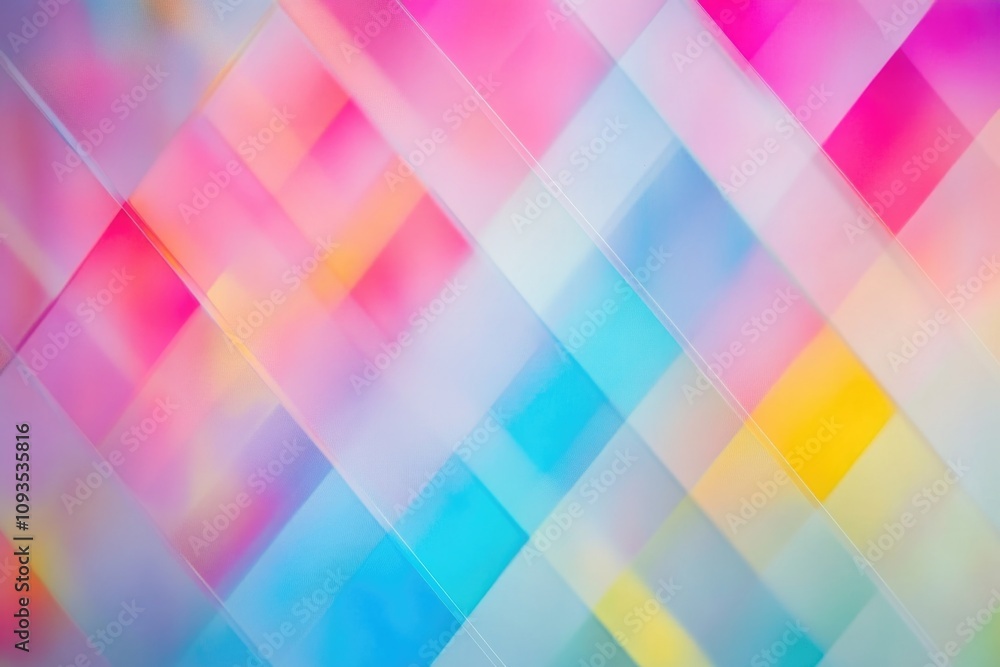Poster a vibrant and colorful design featuring geometric shapes and patterns