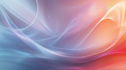 Obraz premium Abstract gradient background with flowing waves of light in blue, purple, orange, and pink tones