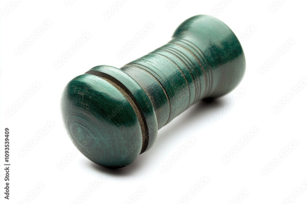 Poster a detailed view of a green item on a white background, suitable for product or design use