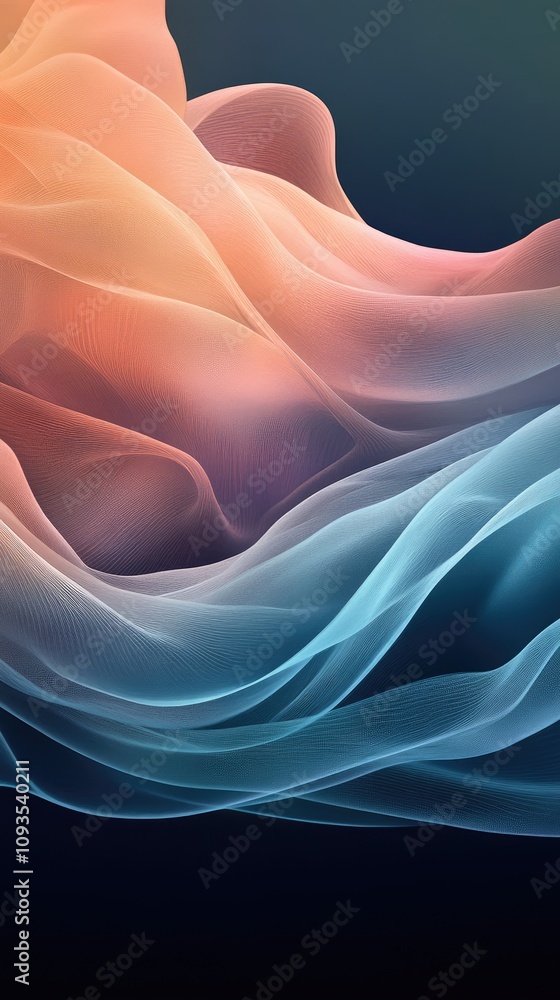 Poster dynamic waves of color blend seamlessly in this abstract design, evoking a sense of elegance and inn