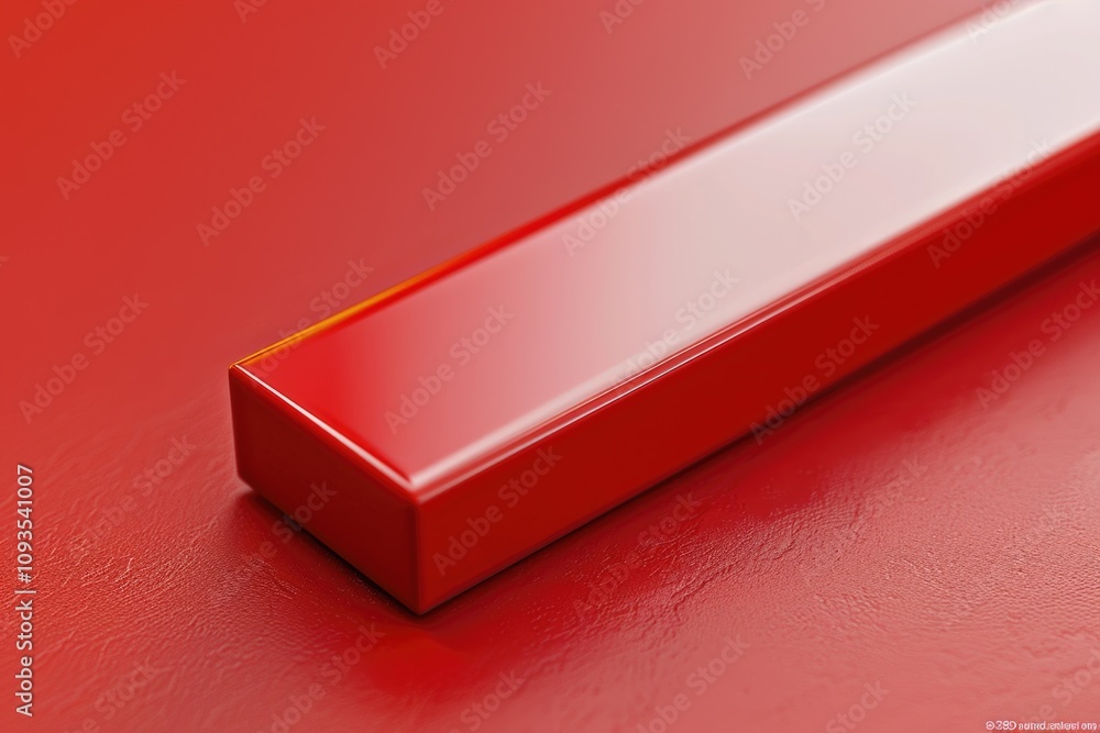 Poster a detailed view of a red box on a red surface, perfect for product or packaging design