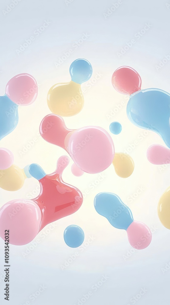 Poster ethereal forms and bold colors intertwine in a dynamic composition that sparks creativity and elegan