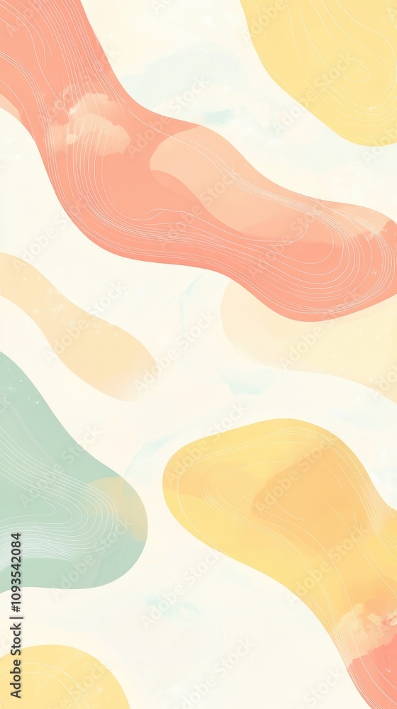Aufkleber flowing shapes and textures, creating an elegant backdrop suitable for web design, digital art, or p