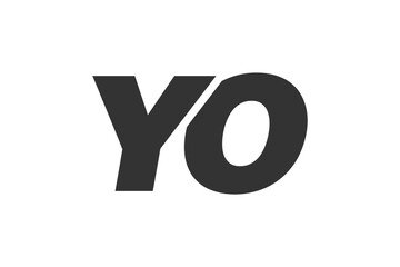 YO Techno Editable Font Logo For Corporate Branding. Bold, Futuristic Design With Unique Typographic Ideas. Minimal Custom Type And Dynamic Letter