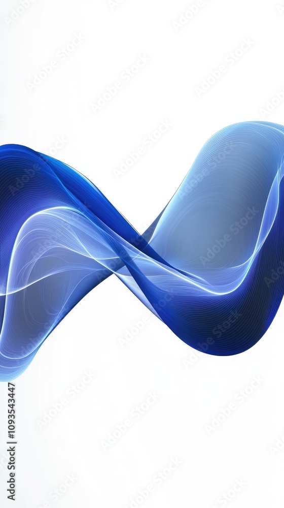 Aufkleber captivating fluid forms intertwine in shades of blue, creating a sense of movement and modernity. th