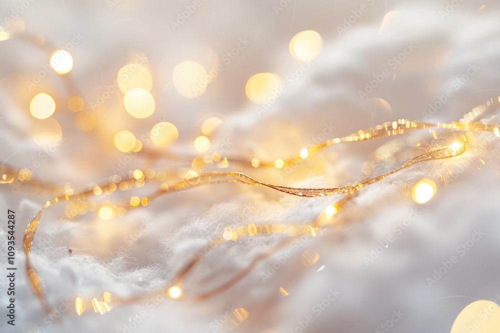 Poster A close-up shot of a string of lights, ideal for use in product or event promotions