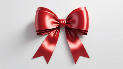 Red Gift Bow with Elegant Ribbons