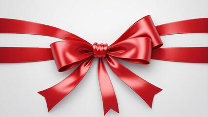Red Gift Bow with Elegant Ribbons