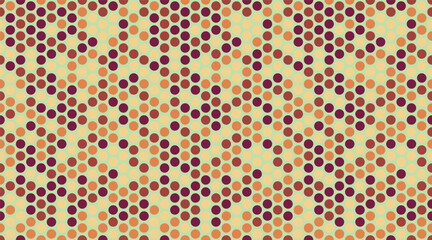 Round spotted pattern with abstract geometric circles. Ideal for seamless wallpapers, textile prints, or trendy backgrounds with a creative touch.