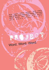 Project cover in Valentine day style. Pink and romantic cover design