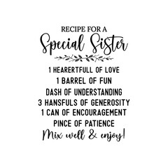 Recipe for a special sister , Cutting Board svg, Recipe For Love svg, Recipe For A Happy Marriage svg, Recipe For A Teacher svg