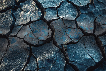 Close-Up of Cracked Earth Texture