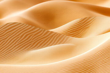 Close-up of Rippled Sand Dunes Texture