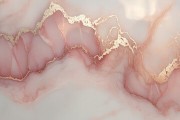 A serene blend of marble patterns with gold fractures, featuring soft pink elements and a soothing design aesthetic.