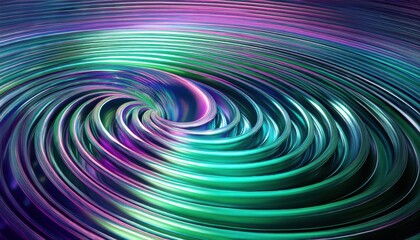 Fototapeta premium Vibrant Metallic Ripple Abstraction. Dynamic Representation of Iridescent Circular Patterns for Futuristic Graphic Design, Digital Art Concepts, and Mood Enhancing Visual Displays