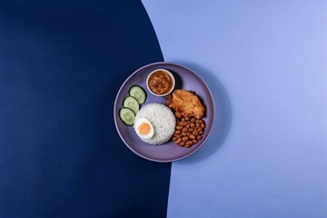 Nasi lemak traditional Malaysia food