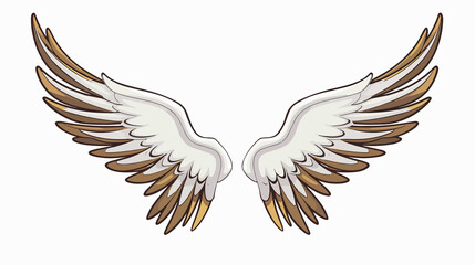 Obraz premium Vintage Cartoon Wing Symbol Vector Illustration