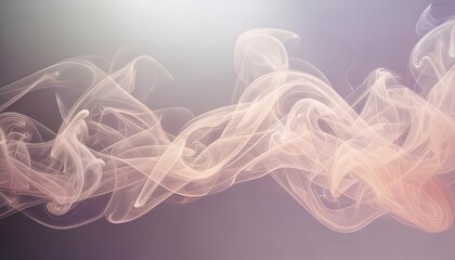 Soft Abstract Smoke Swirls in Pink and White, Ethereal Misty Background
