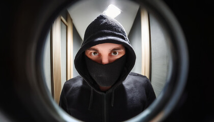 Einbrecher an der Tür