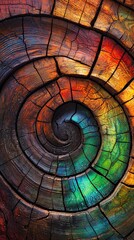 Fototapeta premium A close up of a tree trunk with a spiral design