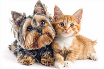 Dog and cat transparent background