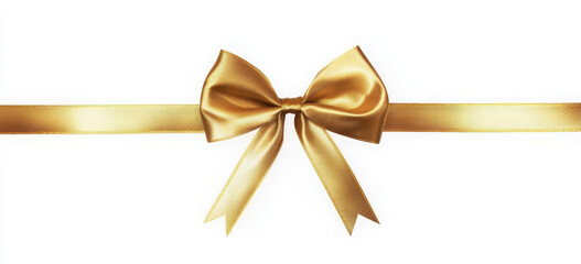 Fototapeta premium golden ribbon bows on a transparent background 