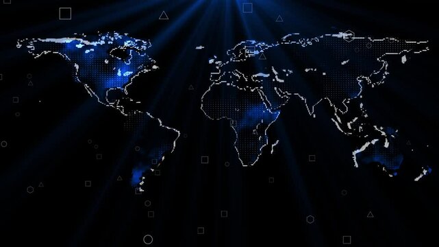Abstract news concept blue cyberspace lines connecting data. global network connection international data transfer worldwide business information exchange Cyber Technology Innovation Deep learning 3D
