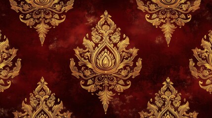 pattern with Thai textile