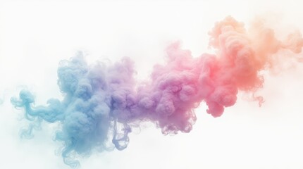 Colorful Smoke Explosion in Soft Pastel Tones &ndash; Abstract Ink in Air