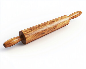 wooden rolling pin isolated