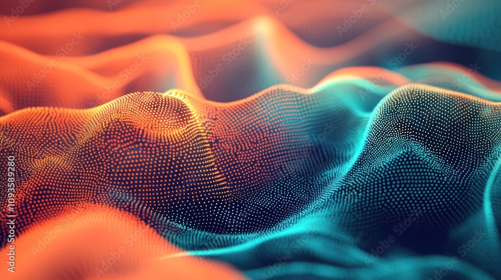 Poster Abstract waves of color create a dynamic, fluid visual representation.