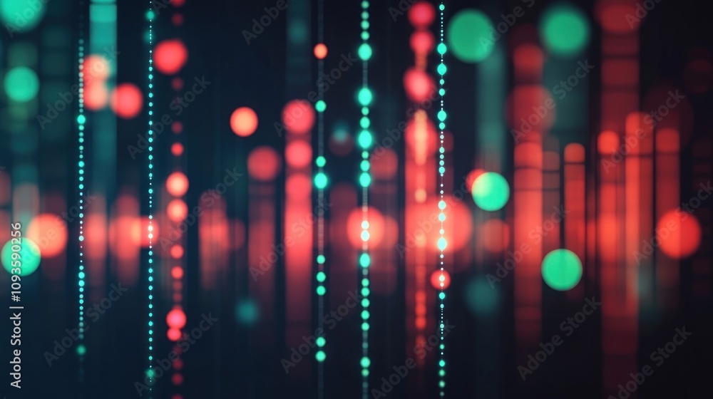 Aufkleber Abstract digital background with colorful light patterns and lines.