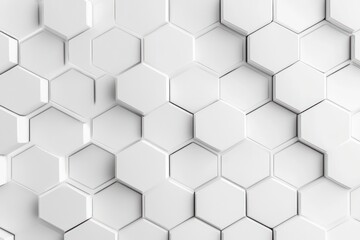 Fototapeta premium An abstract white hexagonal background, creating a minimalist and clean aesthetic