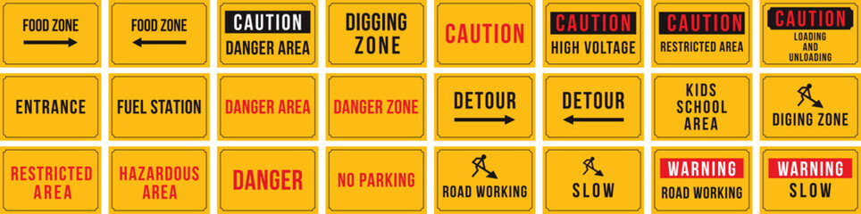 road signs and symbols with yellow background board printable design template for using road signs and symbols and also make awareness in peoples
