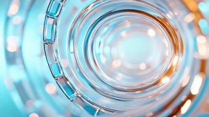 Fototapeta premium Dynamic Glass Helix with Modern Aesthetics